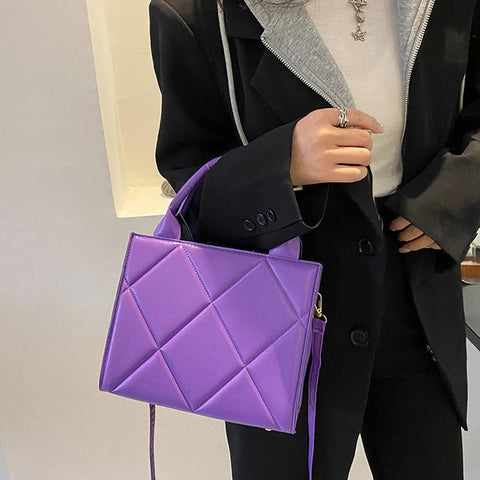 Trendy Plaid Pu Leather Crossbody Bags Fashion Ladies Handbags-BS00143-Veeddydropshipping