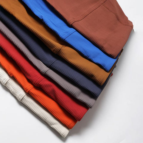 Ribbed Yoga Pants Seamless Sports Women Gym Leggings High Waisted Fitness -OS00827-Veeddydropshipping