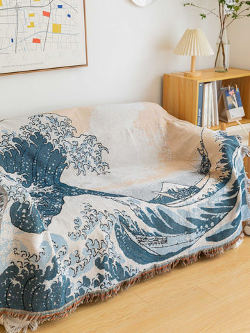 Japanese Style Sofa Plaid Blankets Outdoor Rugs-HA00433-Veeddydropshipping