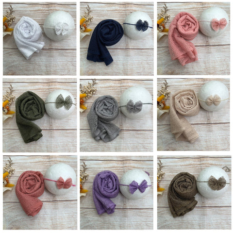 Don&amp;Judy Baby Photo Wraps With Headwear 2pcs Sets Newborn Boys-TB00789-Veeddydropshipping