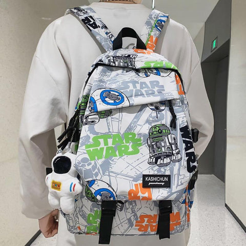 Book Bag Men Women Fashion Printing Lady College Backpack-BS00328-Veeddydropshipping