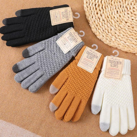 Winter Touch Screen Gloves Women Men Warm Stretch Knit Mittens Imitation -OS01102-Veeddydropshipping