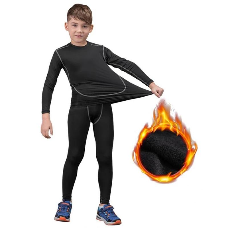 Set Children Plus Velvet Warm Thermo Underwear Masculino-MF01556-Veeddydropshipping