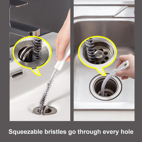Dredging Brush Bathroom Hair Sewer Sink Cleaning Brush-HA01092-Veeddydropshipping