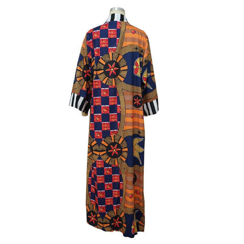 African Floral Print Dashiki Cardigan Women-WF01513-Veeddydropshipping