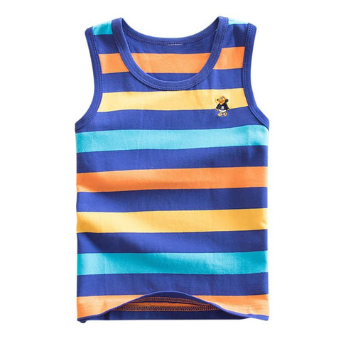 Children Girls Boys Vest Kids Combed Cotton Sleeveless Tops-Veeddydropshipping