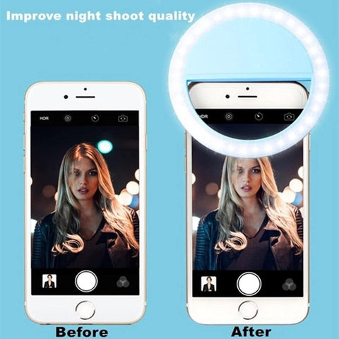 LED Selfie Ring Light USB Charge Phone Flashes Lens Luminous-PA01254-Veeddydropshipping