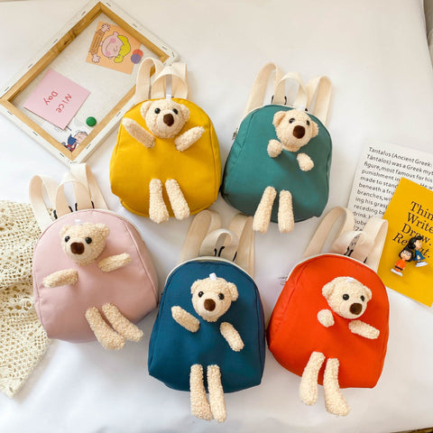 Children's Plush Bear Bag Backpack Messenger Bag-TB00024-Veeddydropshipping
