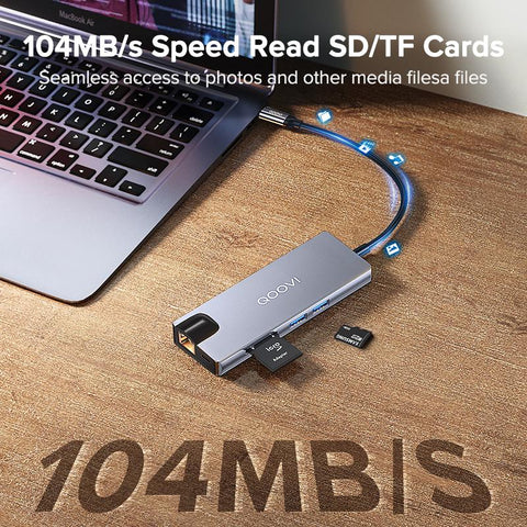 Hub  HDMI-Compatible  Card Adapter Station Splitter-CO00243-Veeddydropshipping