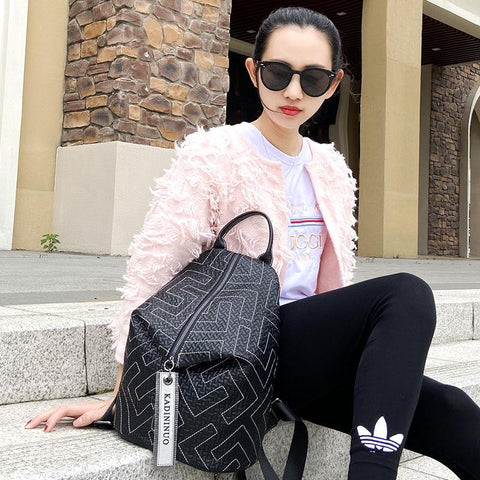 Fashion Brand All-match Leather Women&#39;s Backpacks Personalized Travel-BS00066-Veeddydropshipping