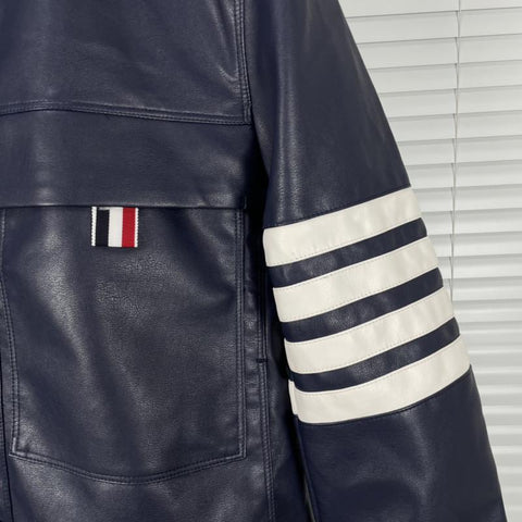 Leather Jacket Men Slim Casual Cardigans Clothing-MF01371-Veeddydropshipping