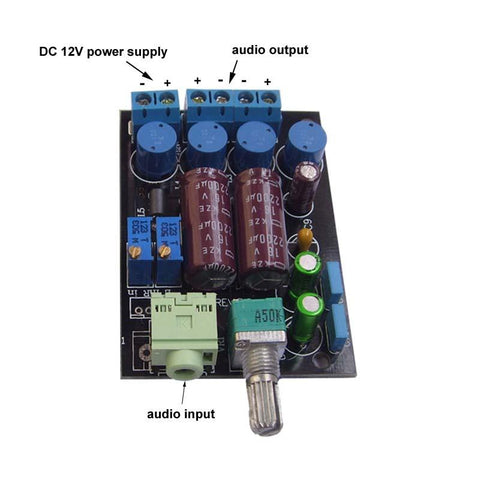 DLHiFi Mini Class T TA2024 2*15W DC 12V AUX In Full Frequency HiFi -CE00926-Veeddydropshipping