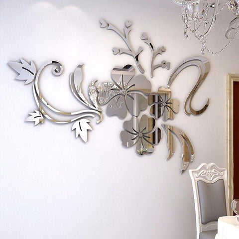Self Adhesive Wall Sticker Flower Vine Modern-HA00241-Veeddydropshipping