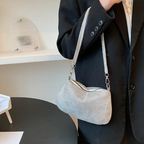 Shiny Crystal Female Dinner Party Wedding Purses Handbag-BS00227-Veeddydropshipping