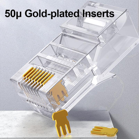 CAT6/7 CAT5 Pass Through RJ45 Modular Plug Network Connectors-CE00009-Veeddydropshipping