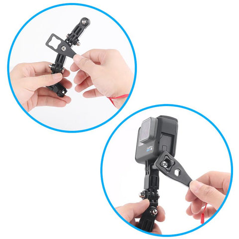 Adjustable Helmet Chin Mount Curved Side Adhesive Mount for GoPro Hero -CE00432-Veeddydropshipping