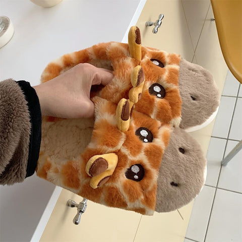 Bottom Plush Home Shoes Women Cartoon Cute-BS01179-Veeddydropshipping
