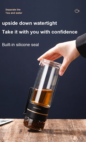 Glass Tea Bottles Infuser Bottle Tea Separation Mug-HA01261-Veeddydropshipping