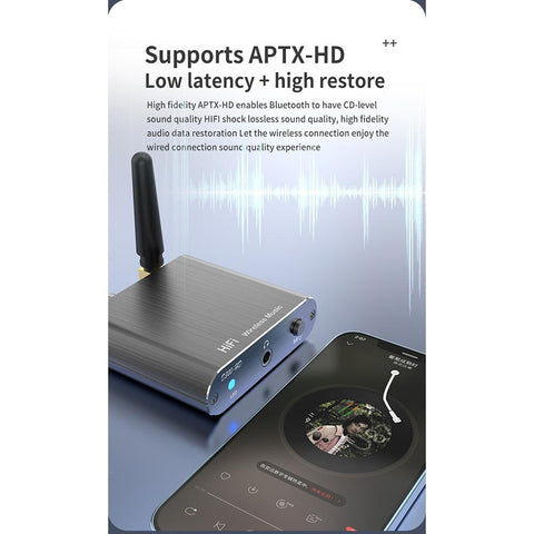 Wireless Bluetooth-compatible 5.2 Receiver Audio Adapter Fiber Coaxial -CE01153-Veeddydropshipping