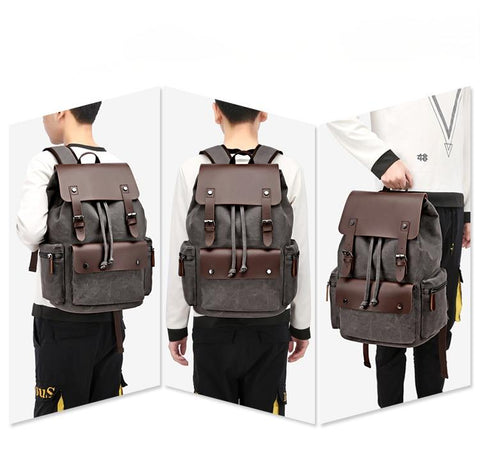 double shoulder computer bag men&#39;s backpack unisex-BS00334-Veeddydropshipping