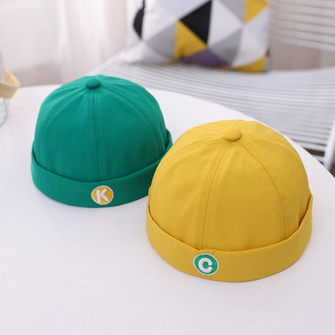 Brimless Hat embroidery letters girl Beanie Hats Cotton-MF00964-Veeddydropshipping