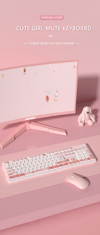 Wireless Keyboard Gaming Accessories Cartoon Cute Mute Keyboard-CO00048-Veeddydropshipping