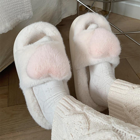 Cotton Slippers Fashion Home Bedroom Warm Love Plush-BS01113-Veeddydropshipping
