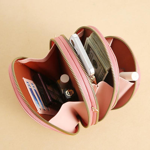 Crossbody Bag PU Female Large Capacity Mobile Phone Bag-BS00136-Veeddydropshipping