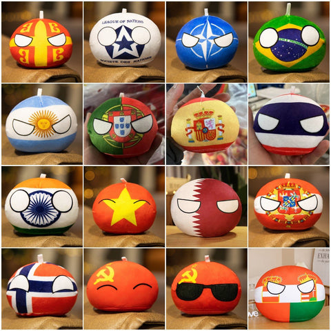 50 Styles 10cm Country Ball Plush Toys Polandball Pendant Countryball-TB01559-Veeddydropshipping