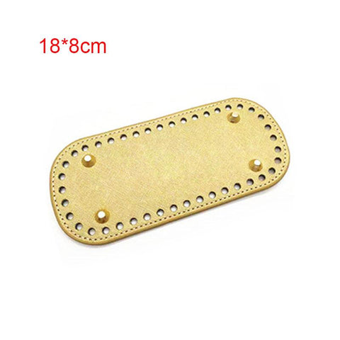 Bag PU leather Bag Base Handmade Bottom With Holes Diy-BS00768-Veeddydropshipping
