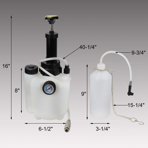 Manual Brake Clutch Fluid Bleeder Kit Car Brake Oil Change Pot-AM00166-Veeddydropshipping