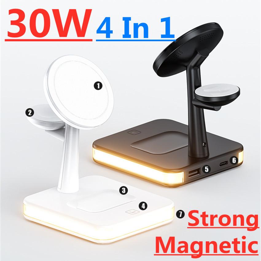 30W 3 in 1 Magnetic Wireless Charger Stand For Macsafe-PA01072-Veeddydropshipping