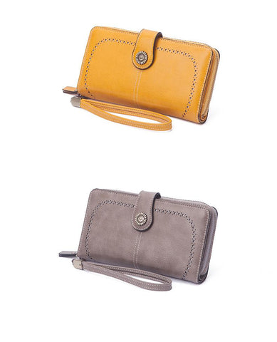 Wallets For Woman Long Zipper Large Ladies Clutch-BS00205-Veeddydropshipping