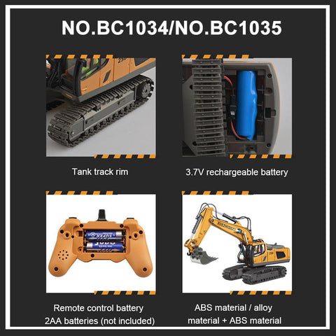 Rc Excavator Children Toys Radio Remote Control Engineering Car-AM00656-Veeddydropshipping