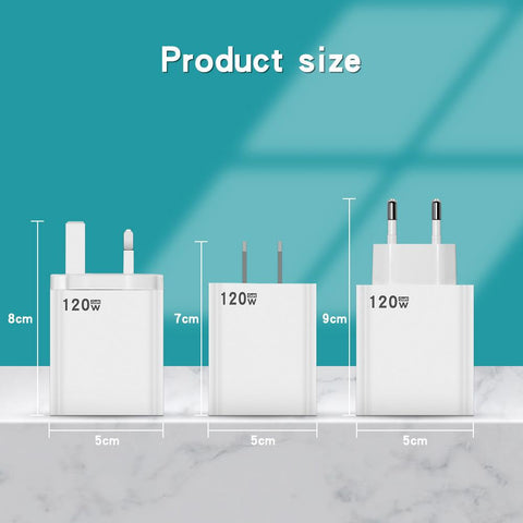 120W Super Fast Charging USB Charger EU/US/UK Plug-PA00039-Veeddydropshipping