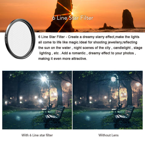 APEXEL 7 in 1 lens kit 0.45x wide+52mm UV Grad Blue Red Color-PA01224-Veeddydropshipping