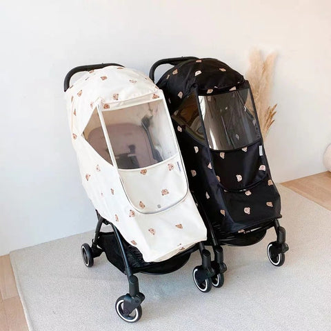 Baby Stroller Accessories Rain Covers Cartoon Bear Raincoat for Stroller Sun Shade-TB00408-Veeddydropshipping