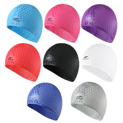 2022 Silicone Swimming Cap Men Women Plus Size Adults Swimming Hat High -OS00019-Veeddydropshipping