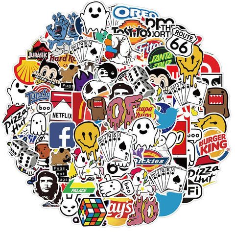 10/30/50/100PCS Cool Fashion Brand Logo Stickers Aesthetic Skateboard-TB01632-Veeddydropshipping