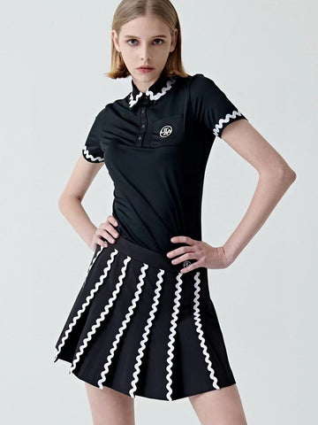 UTAA KOREAN ORIGINAL SINGLE GOLF CLOTHING WOMEN'S POLO SHIRT -OS00770-Veeddydropshipping