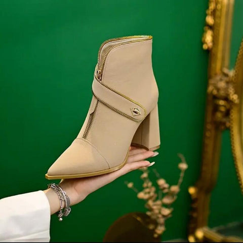 Chelsea Boots Short Fleece Lining PU Women&#39;s Shoes for-BS00953-Veeddydropshipping