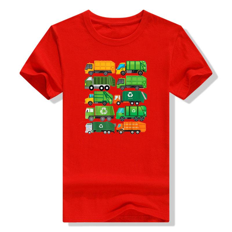 Garbage truck recycling day garbage sorting Beautiful clothing pattern T-shirt-Veeddydropshipping