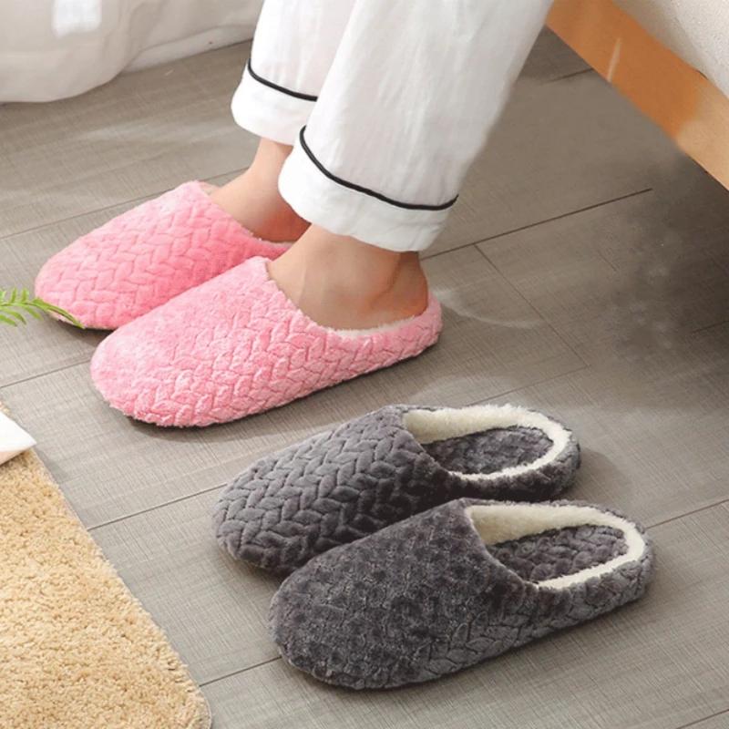 Slipper Anti Slip Autumn Winter Shoes Woman House-BS01219-Veeddydropshipping