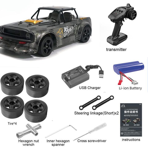 SG 1604 1603 1601 1/16 30km/h 2.4G 4WD Drift Car LED Light Drift On-Road-TB01446-Veeddydropshipping