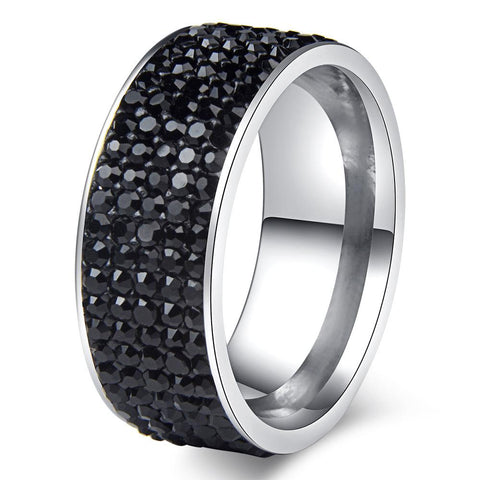High Quality Crystal Stainless Steel Ring Multicolor Women -JW00035-Veeddydropshipping