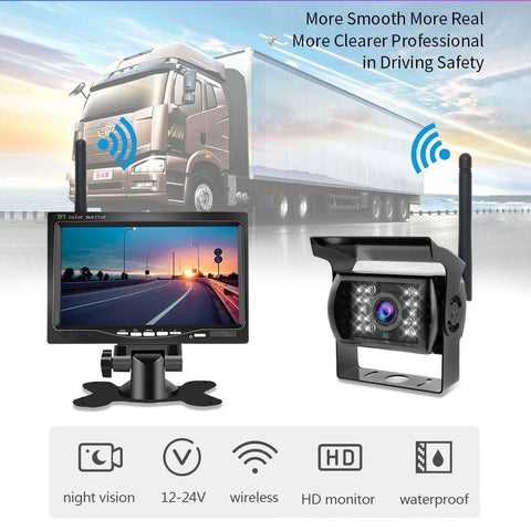 7Inch Monitor Wireless Rear View Backup Camera Night Vision System for Car RV-AM00688-Veeddydropshipping