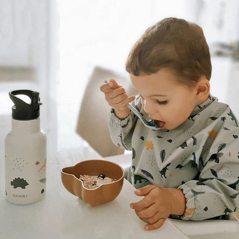 Waterproof and dirt-proof baby long sleeve bib Child feeding bib easy to clean-Veeddydropshipping-4