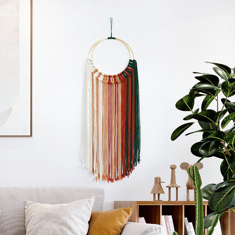 Creative Metal Round Cotton Wall Decoration-HA00215-Veeddydropshipping