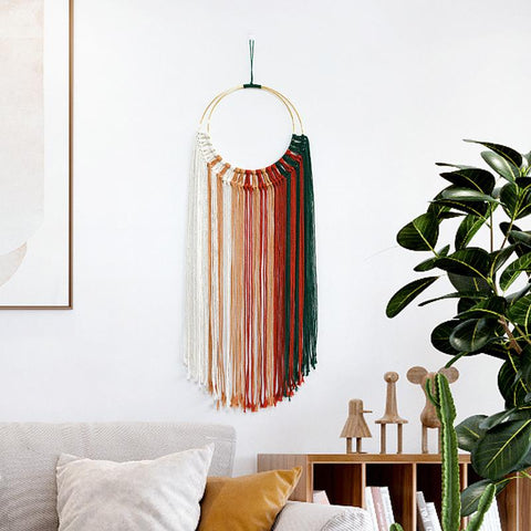 Creative Metal Round Cotton Wall Decoration-HA00215-Veeddydropshipping