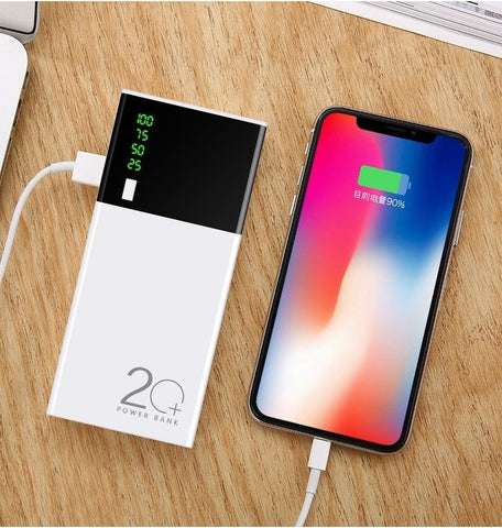 80000mAh Mobile Power Bank Digital Display with 2 USB LED Charger Powerbank External Battery-PA00468-Veeddydropshipping